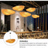 E27 Bamboo Rattan Pendant Light Vintage Adjustable Woven Chandelier for Dining Office Cafe, 40cm