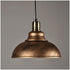 2 Pack Industrial Vintage E27 Pendant Light Copper Rust Ceiling Lamp Shade, 29cm Diameter