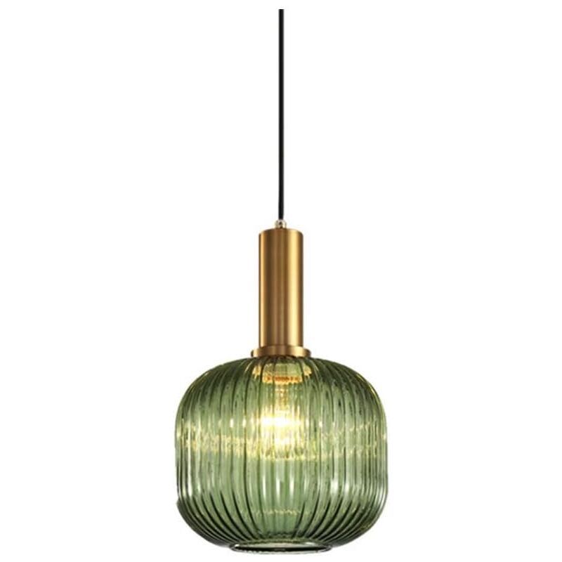 Industrial Vintage Glass Pendant Light Polished Brass Holder Modern Retro Ceiling Lamp Energy Class A Plus Plus