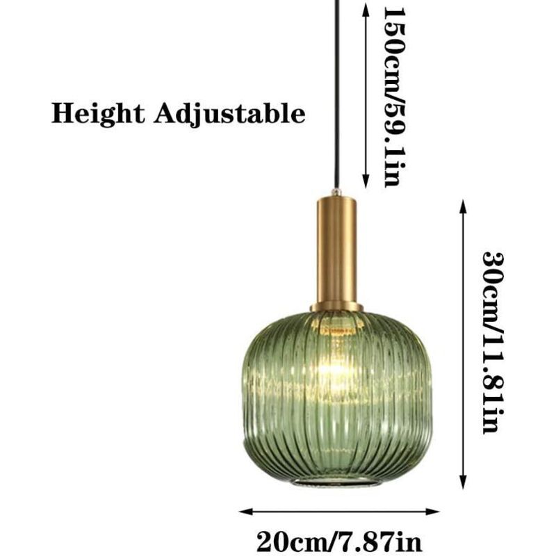 Industrial Vintage Glass Pendant Light Polished Brass Holder Modern Retro Ceiling Lamp Energy Class A Plus Plus