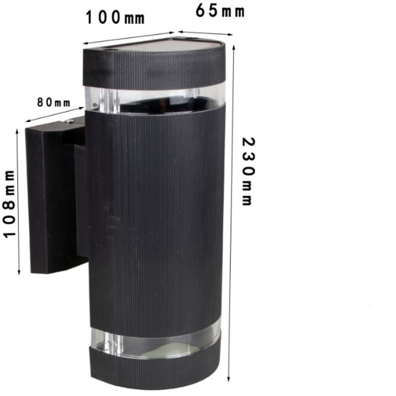 Outdoor Wall Light, up to 35W GU10, IP65 Waterproof Garden Light for Patio, Terrace, Garden, Entrance Hall, Balcony, Porch