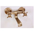 Vintage Copper Wall-Mounted Faucet, Antique Rotating Kitchen Sink with 180 Degree Rotation and Hot and Cold Water