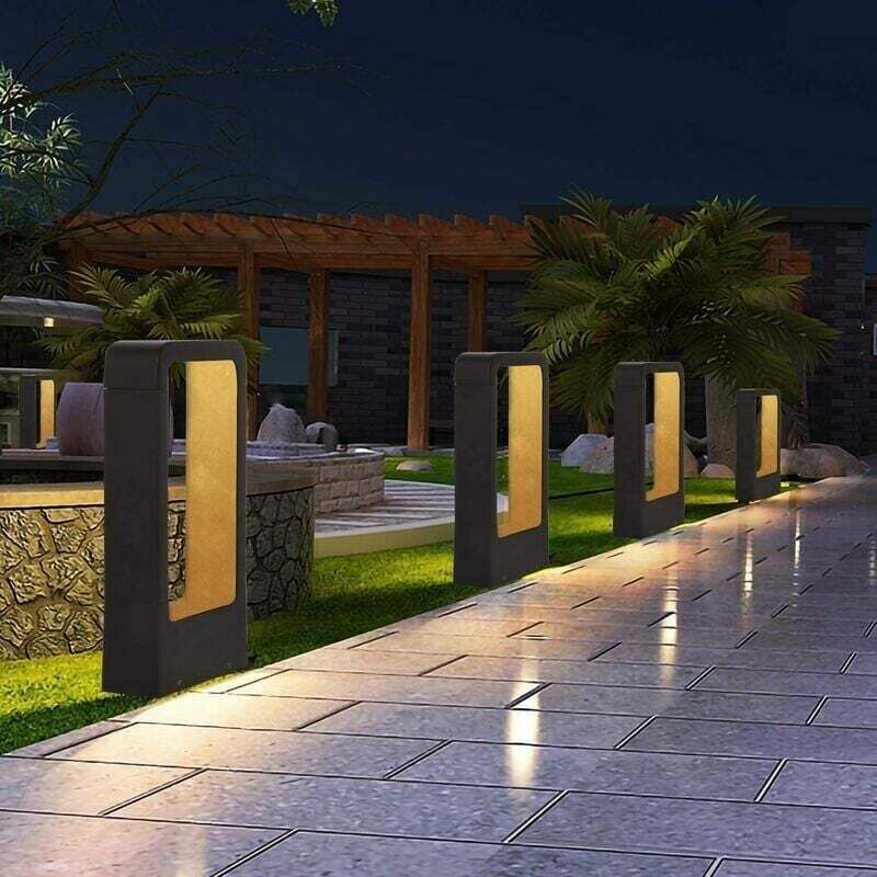 LED 7W 3000K IP65 Electrical Socket Light Post Terrace Outdoor Lighting Garden Lamp Black Warm White Design Waterproof Decorative Lighting IP65