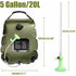 Solar Camping Shower Bag, Solar Portable Shower Bag, Outdoor Foldable Water Bag with Switchable Shower Head Solar Water Heater for Hiking, 20 L