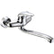 Kitchen Mixer Tap, Wall Mounted, Low Spout, Silver
