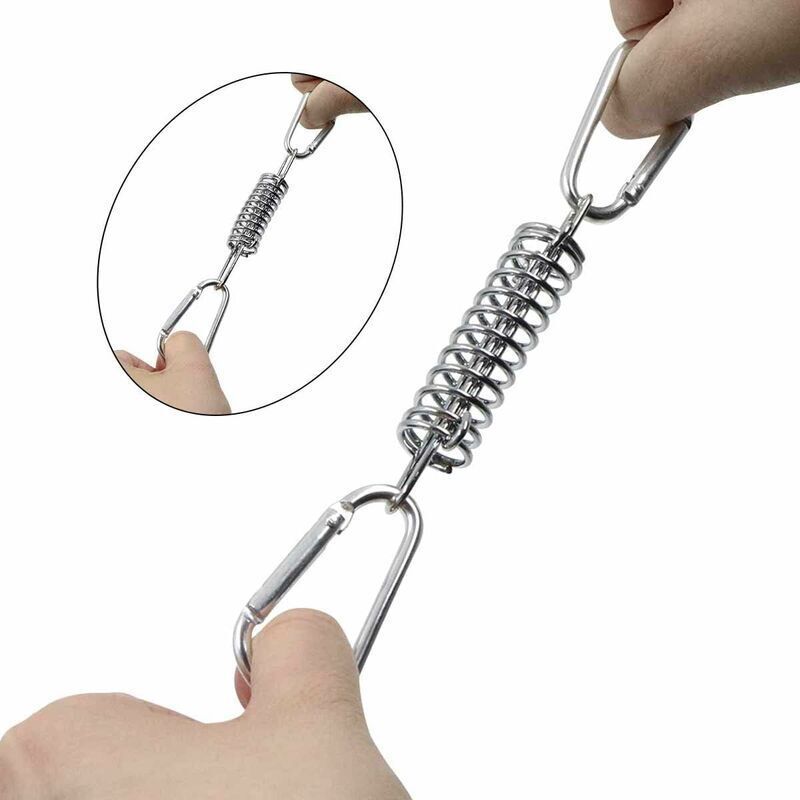 4 Pcs Stainless Steel Tent Spring Buckle, Tent Rope Buckle Spring, for Outdoor Camping, Hiking, Picnic, Camping Awning