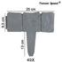 20 Pcs Garden Edging Lawn Edging Stone Effect Fence Lawn Edge Grey Decorative Garden Edging, 5 m
