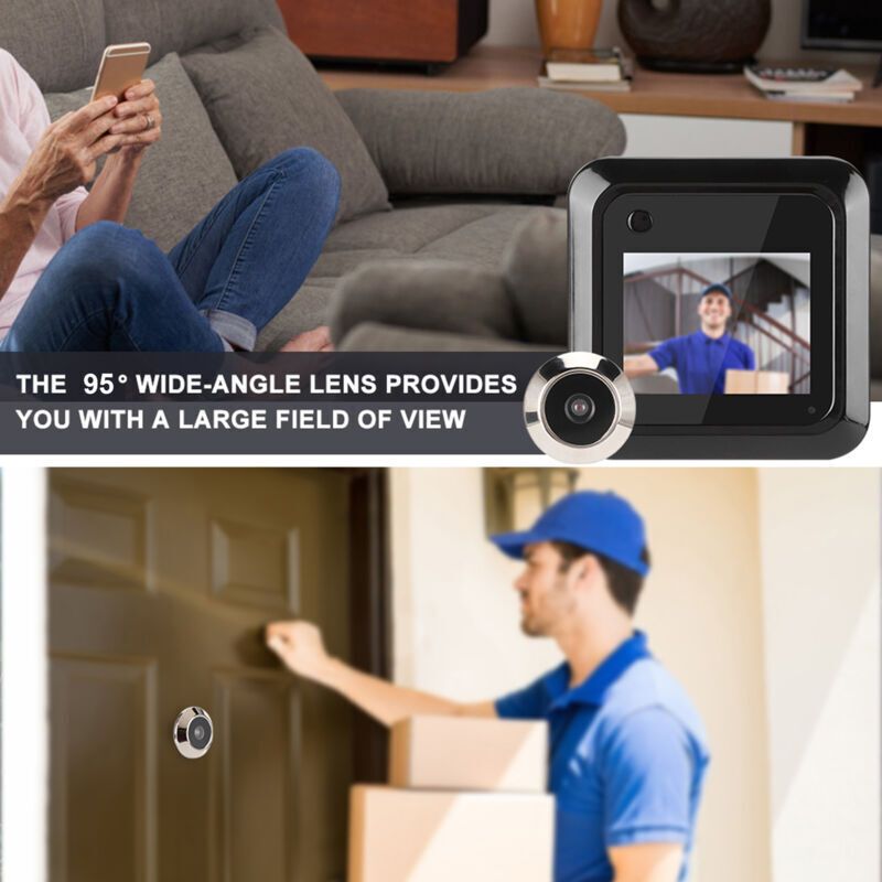 Door Viewer Peephole, Battery Operated Door Viewer, 145 Degree Wide Angle HD Security Apartment for Home