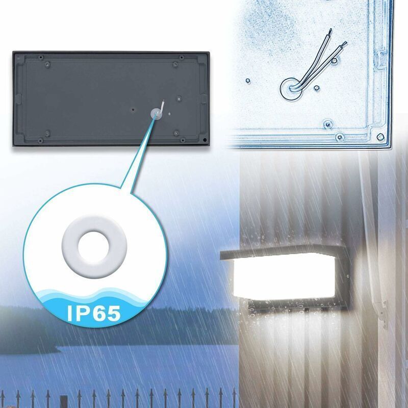 Modern Outdoor Wall Light LED 12W Waterproof IP65 Anthracite Aluminum Lighting Decoration Light for Yard Garden Patio Near Wall Path
