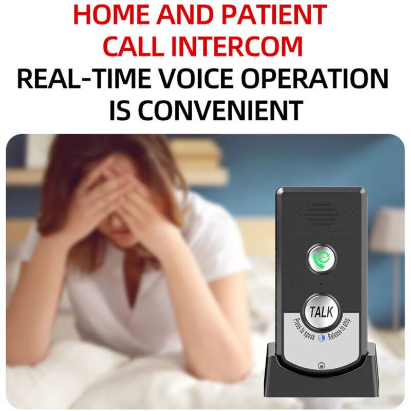 2 Pcs Wireless Home Intercoms, Two-Way Calling, Ultra Long Range Wireless Portable Voice Intercom for Seniors, Room-to-Room Communication, Ringtone