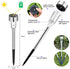 10 Pack Solar Garden Pathway Lights, Color Changing LED Stake Lights With Auto Dusk To Dawn Sensor, Stainless Steel, IP44 Outdoor For Lawn, 34 cm