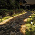 10 Pack Solar Garden Pathway Lights, Color Changing LED Stake Lights With Auto Dusk To Dawn Sensor, Stainless Steel, IP44 Outdoor For Lawn, 34 cm