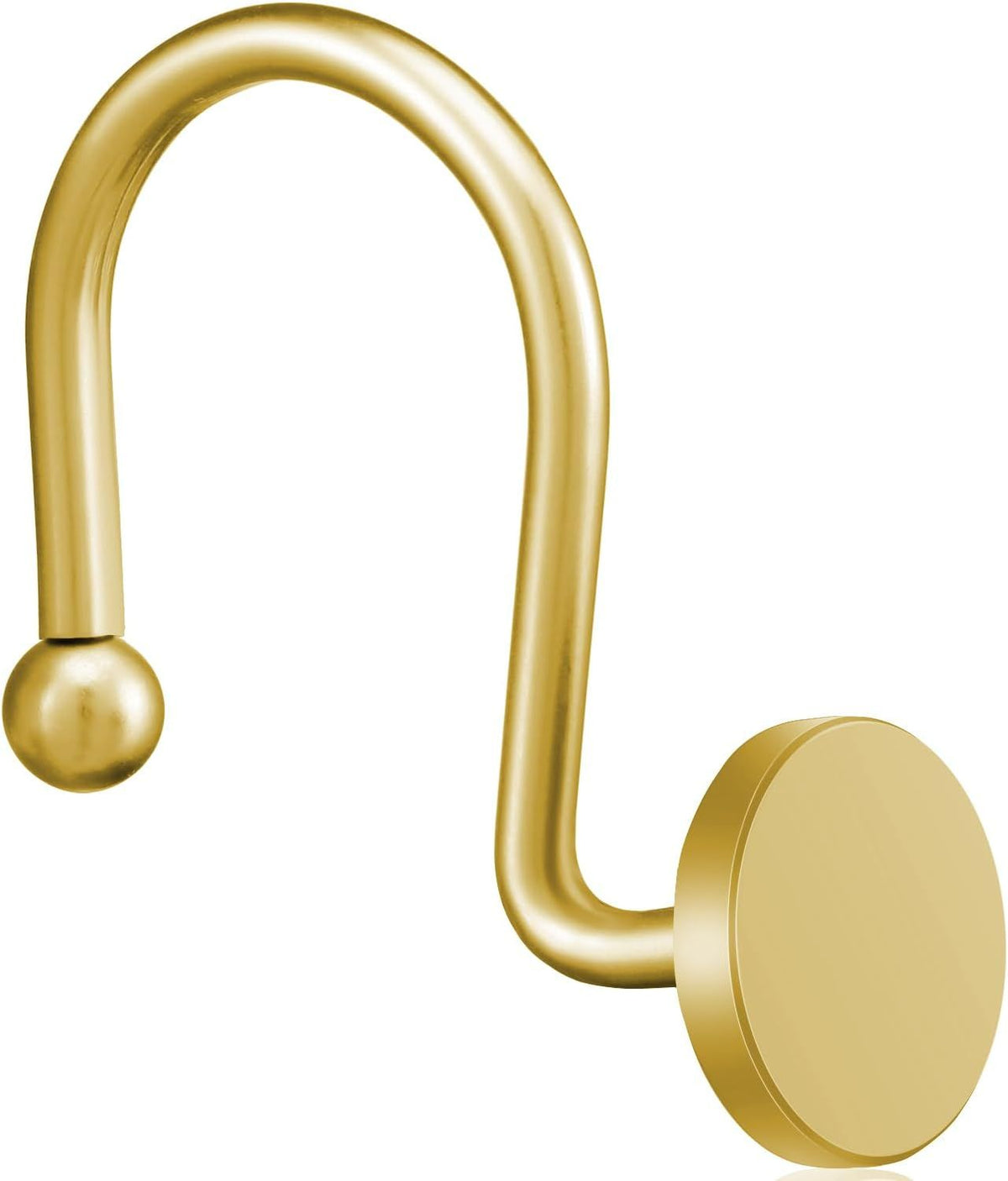 12 Piece Stainless Steel S Shaped Shower Curtain Hooks Gold