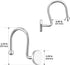 12 Piece Stainless Steel S Shaped Shower Curtain Hooks Gold