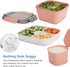 Salad Lunch Container 3 Compartments with Sauce Cup Pink, 1.5 L
