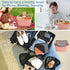 Salad Lunch Container 3 Compartments with Sauce Cup Pink, 1.5 L
