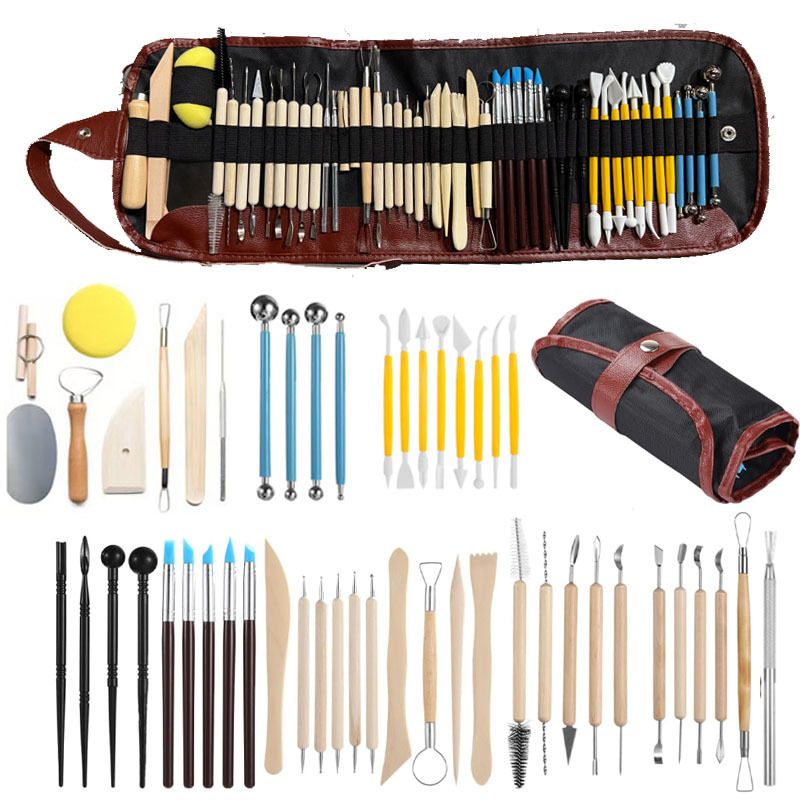 51 Piece Clay Tool Set for Modeling and Pottery