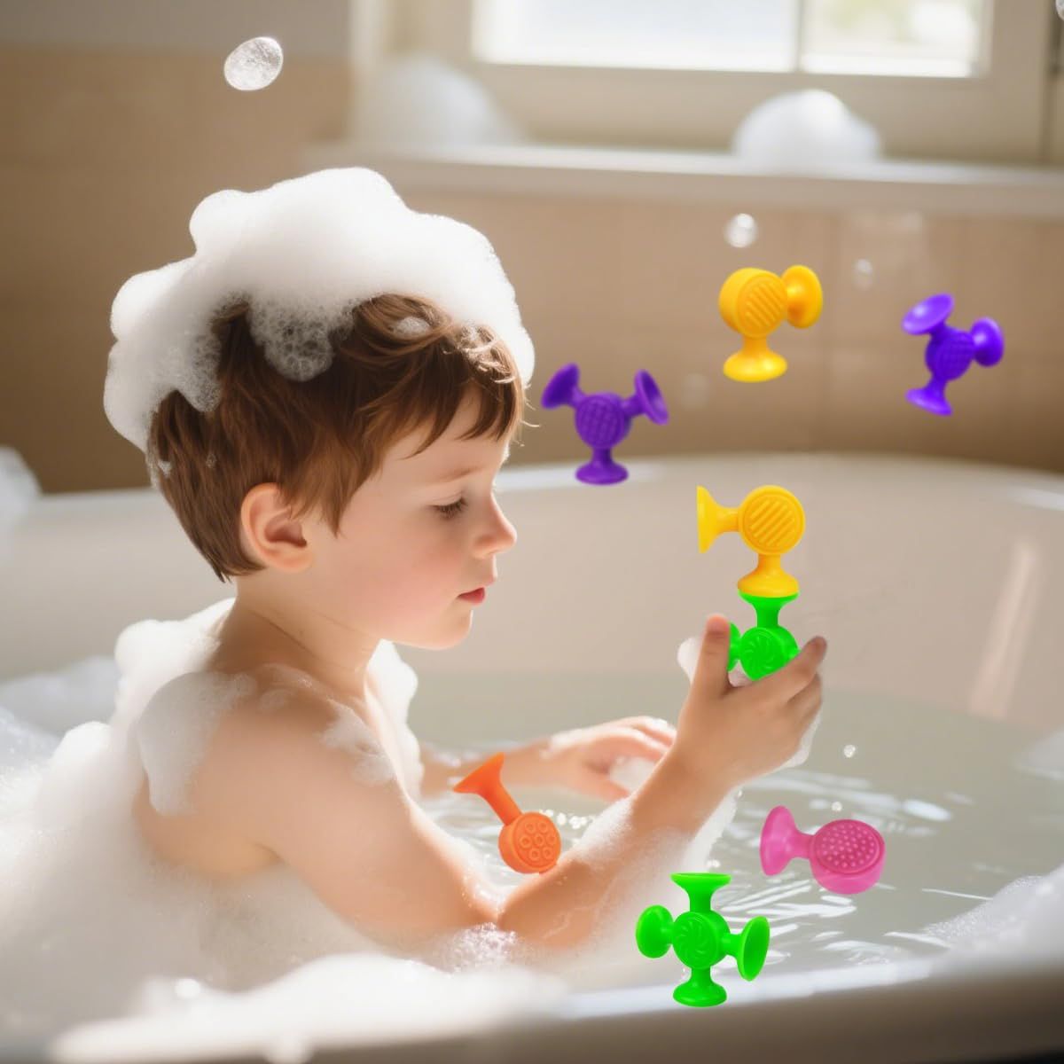 12 Piece Suction Cup Bath Toy Set for Children