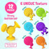 12 Piece Suction Cup Bath Toy Set for Children