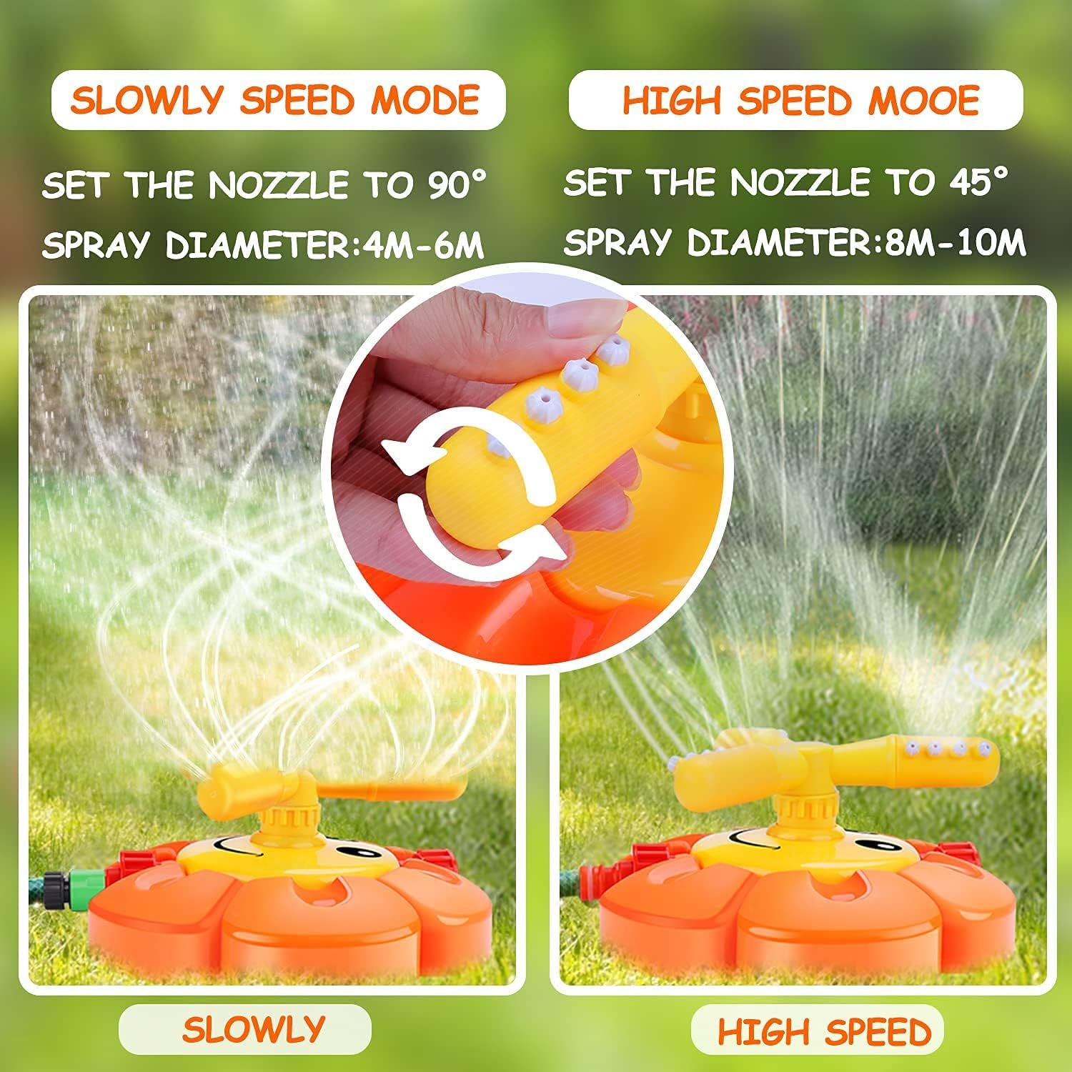 1 Piece Children Water Sprinkler 360 Degree Rotating with Hose Connection