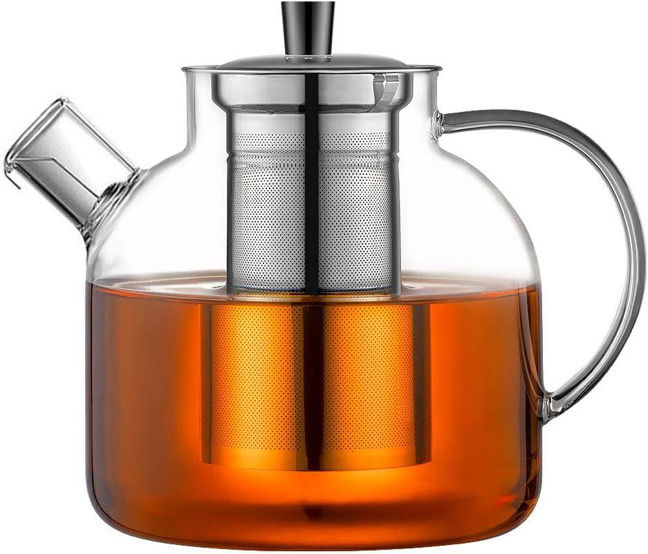 Glass Teapot with Stainless Steel Filter, 1.5 L