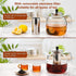 Glass Teapot with Stainless Steel Filter, 1.5 L