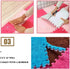 6 Plush Interlocking EVA Foam Puzzle Floor Tiles, Anti-Slip Crawling Play Mat for Kids Bedroom, Green White, 30x30x1cm