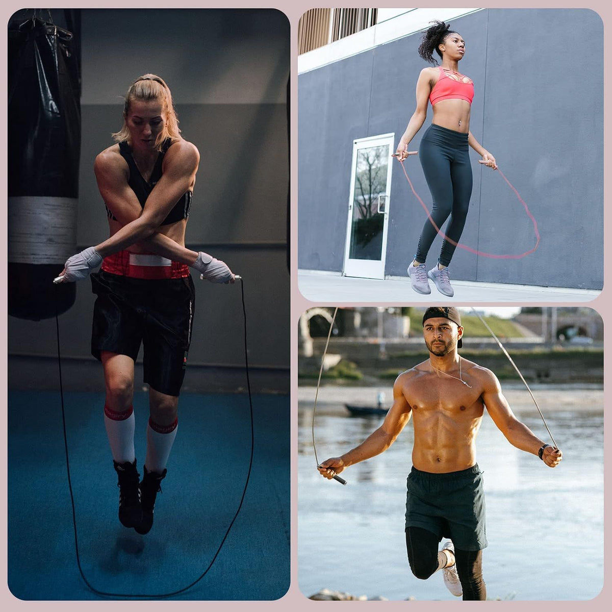 Speed Jump Rope for Fitness, Skipping Rope with Adjustable Length and Alloy Silicone Handles for Women Men Workout Boxing Home Gym
