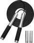 Speed Jump Rope for Fitness, Skipping Rope with Adjustable Length and Alloy Silicone Handles for Women Men Workout Boxing Home Gym