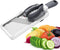 Handheld Mandoline Slicer with Adjustable Stainless Steel Blade, Comfort Grip and Safety Food Guard for Fruits and Vegetables, Easy to Clean, Gray