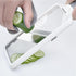 Handheld Mandoline Slicer with Adjustable Stainless Steel Blade, Comfort Grip and Safety Food Guard for Fruits and Vegetables, Easy to Clean, Gray