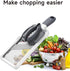 Handheld Mandoline Slicer with Adjustable Stainless Steel Blade, Comfort Grip and Safety Food Guard for Fruits and Vegetables, Easy to Clean, Gray