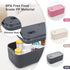 Lockable Storage Box with Combination Code, Portable BPA-Free Medicine Safe for Home Office Travel, Grey, 23.5 x 12.8 x 9.2cm