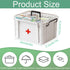 Medicine Storage Box, Double Layer Multi Grid First Aid Organizer with Lid, Portable Medicine Cabinet for Home, Transparent S