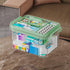 Medicine Storage Box, 2-Layer Multi Grid First Aid Medication Container, Portable Household Medicine Organizer Box with Lid, Size S