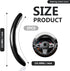 3pcs Universal Carbon Fiber Steering Wheel Cover - Anti-Slip & Segmented Design, Universal 99% Durable Steering Wheel Protector for Men and Women, Car Interior Accessory (Black)