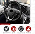 3pcs Universal Carbon Fiber Steering Wheel Cover - Anti-Slip & Segmented Design, Universal 99% Durable Steering Wheel Protector for Men and Women, Car Interior Accessory (Black)