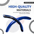 3pcs Universal Carbon Fiber Steering Wheel Cover - Anti-Slip & Segmented Design, Universal 99% Durable Steering Wheel Protector for Men and Women, Car Interior Accessory (Blue)