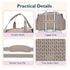 Brown Large Quilted Diaper Bag Tote, Multi‑Functional Travel Baby Bag with Changing Mat & Pacifier Pouch, Stylish Maternity Hospital Bag for Labour & Delivery