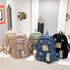 K‑Style Kids Backpack with Cute Accessories, 43×31cm Large Capacity School Backpack, Off‑White Casual Daypack for Children & Teenagers