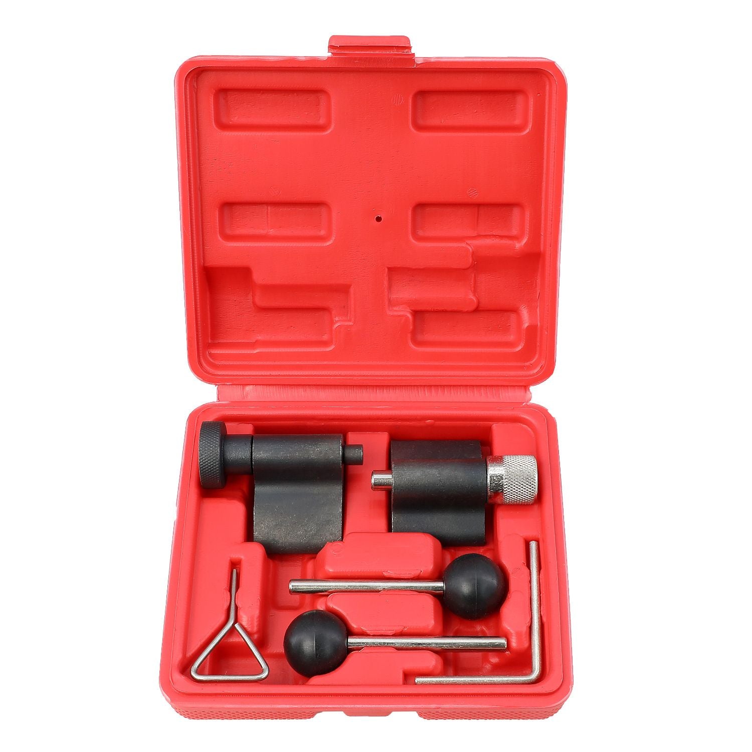 6‑Pieces Engine Timing Belt Locking Tool Kit, Crankshaft Camshaft Fixing Set for VW Audi, Professional Automotive Repair Tool with Storage Case