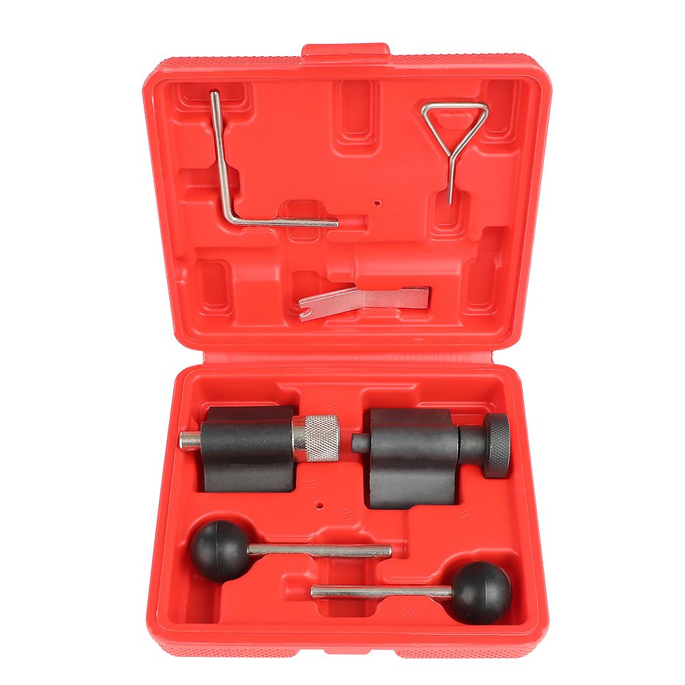 7‑Pieces Engine Timing Belt Locking Tool Kit, Crankshaft & Camshaft Fixing Tool Set for VW Audi, Professional Auto Repair Tool with Hard Storage Case