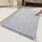 Soft Microfiber Farmhouse Bathroom Rug, Washable Kitchen Floor Mat, Woven Non‑Slip Bath Mat with Pure Tassels, Plush Woven Bathroom Carpet, Door Mat for Laundry Room, 20" x 32", Grey