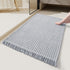 Soft Microfiber Farmhouse Bathroom Rug, Washable Kitchen Floor Mat, Woven Non‑Slip Bath Mat with Pure Tassels, Plush Woven Bathroom Carpet, Door Mat for Laundry Room, 20" x 32", Grey