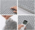 Soft Microfiber Farmhouse Bathroom Rug, Washable Kitchen Floor Mat, Woven Non‑Slip Bath Mat with Pure Tassels, Plush Woven Bathroom Carpet, Door Mat for Laundry Room, 20" x 32", Grey