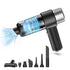 4‑in‑1 Handheld Car Vacuum Cleaner, Wireless Air Duster with LED Light, Portable Cordless Vacuum for Car, Home & Office, Black