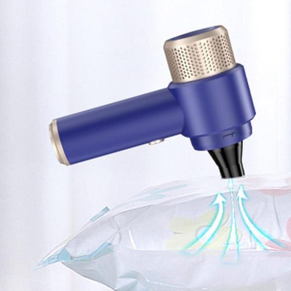 4‑in‑1 Handheld Car Vacuum Cleaner, Wireless Air Duster with LED Light, Portable Cordless Vacuum for Car, Home & Office, Blue