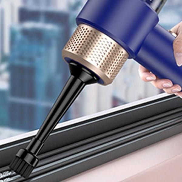 4‑in‑1 Handheld Car Vacuum Cleaner, Wireless Air Duster with LED Light, Portable Cordless Vacuum for Car, Home & Office, Blue