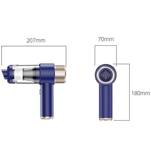 4‑in‑1 Handheld Car Vacuum Cleaner, Wireless Air Duster with LED Light, Portable Cordless Vacuum for Car, Home & Office, Blue