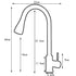 Black Kitchen Faucet, Stainless Steel Pull Down Sprayer Sink Mixer Tap, 2 Spray Modes, High Arc Spout